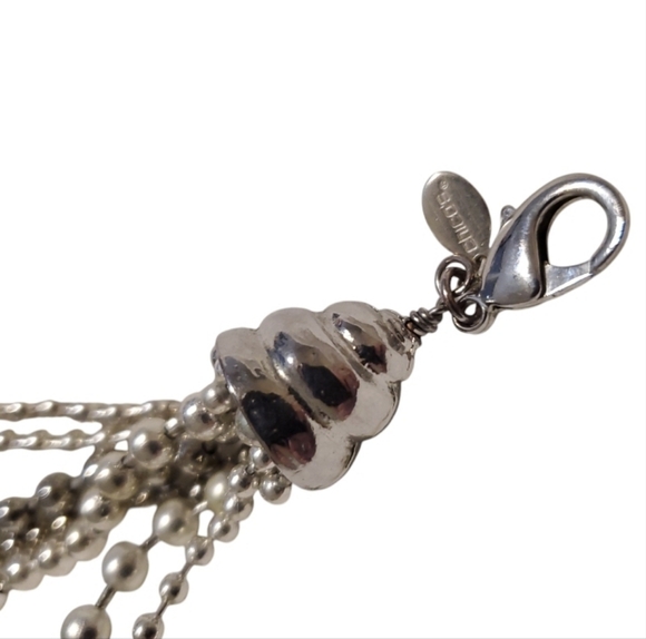 Chicos Silver Beaded Layered Necklace - Picture 3 of 4